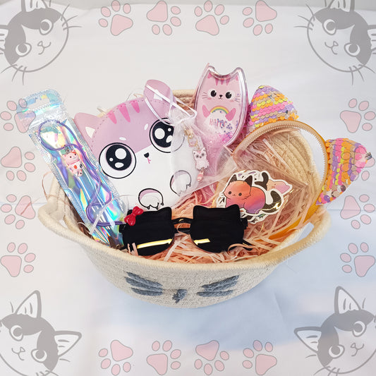 Cat Lover Gift Box with cute basket