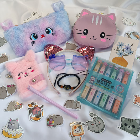 Cat Gift Box for children, Birthday gift box, Girls birthday gift, Daughter gift, Child birthday gift, Sister birthday gift box - My Store