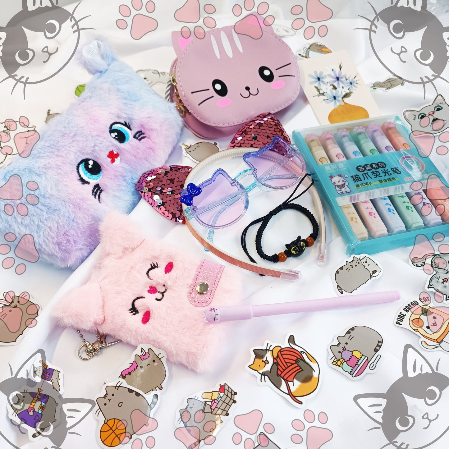 Cat Gift Box for children, Birthday gift box, Girls birthday gift, Daughter gift, Child birthday gift, Sister birthday gift box - My Store