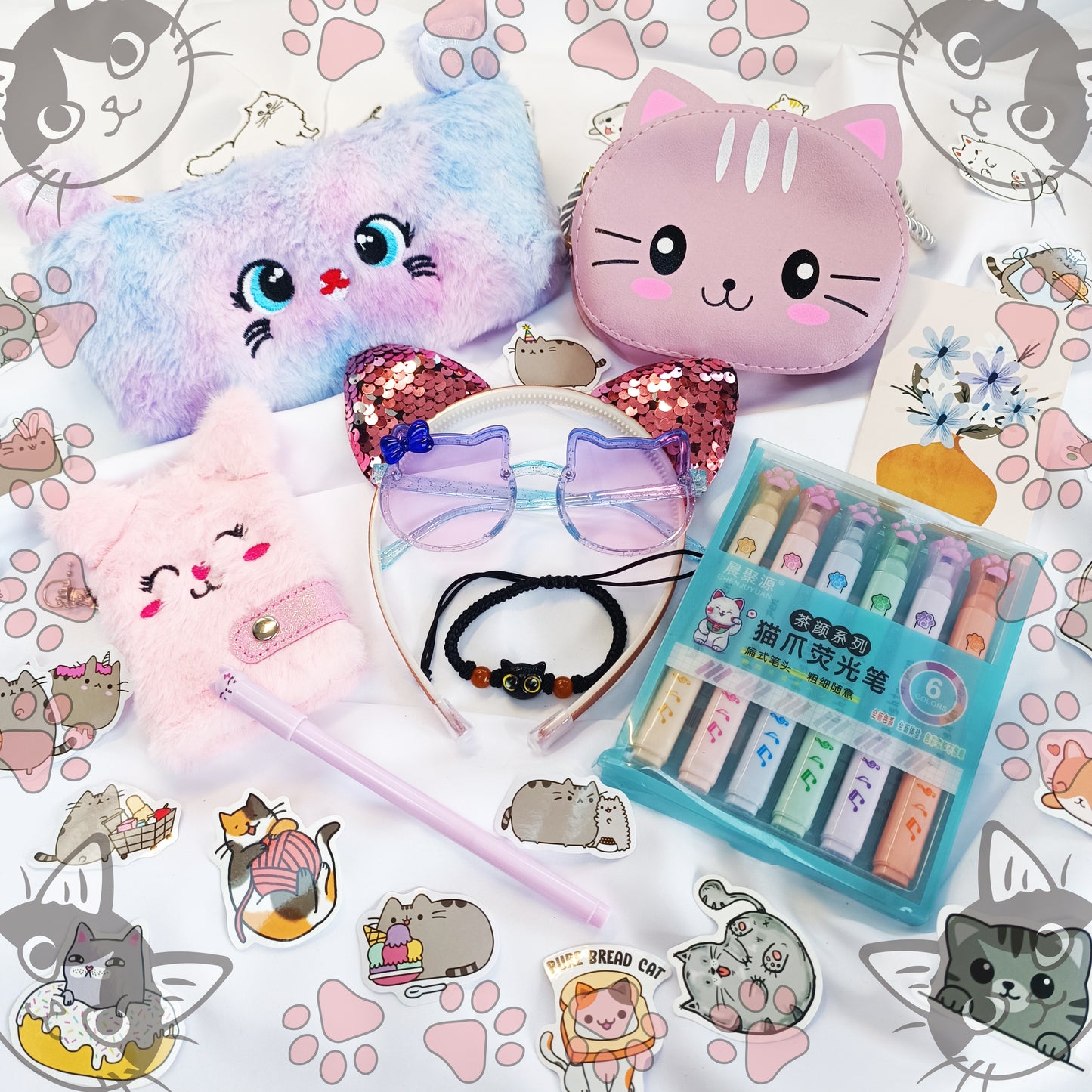 Cat Gift Box for children, Birthday gift box, Girls birthday gift, Daughter gift, Child birthday gift, Sister birthday gift box - My Store