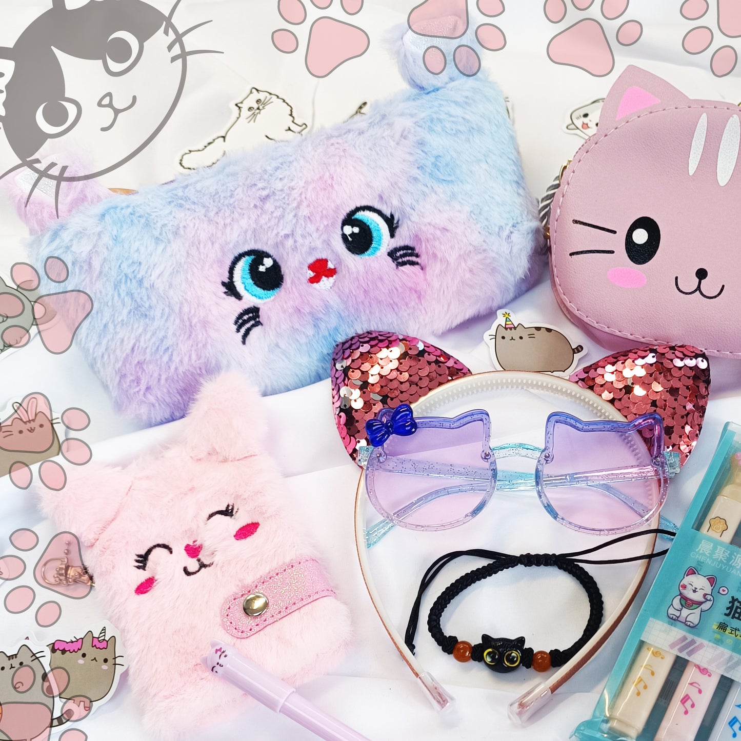 Cat Gift Box for children, Birthday gift box, Girls birthday gift, Daughter gift, Child birthday gift, Sister birthday gift box - My Store