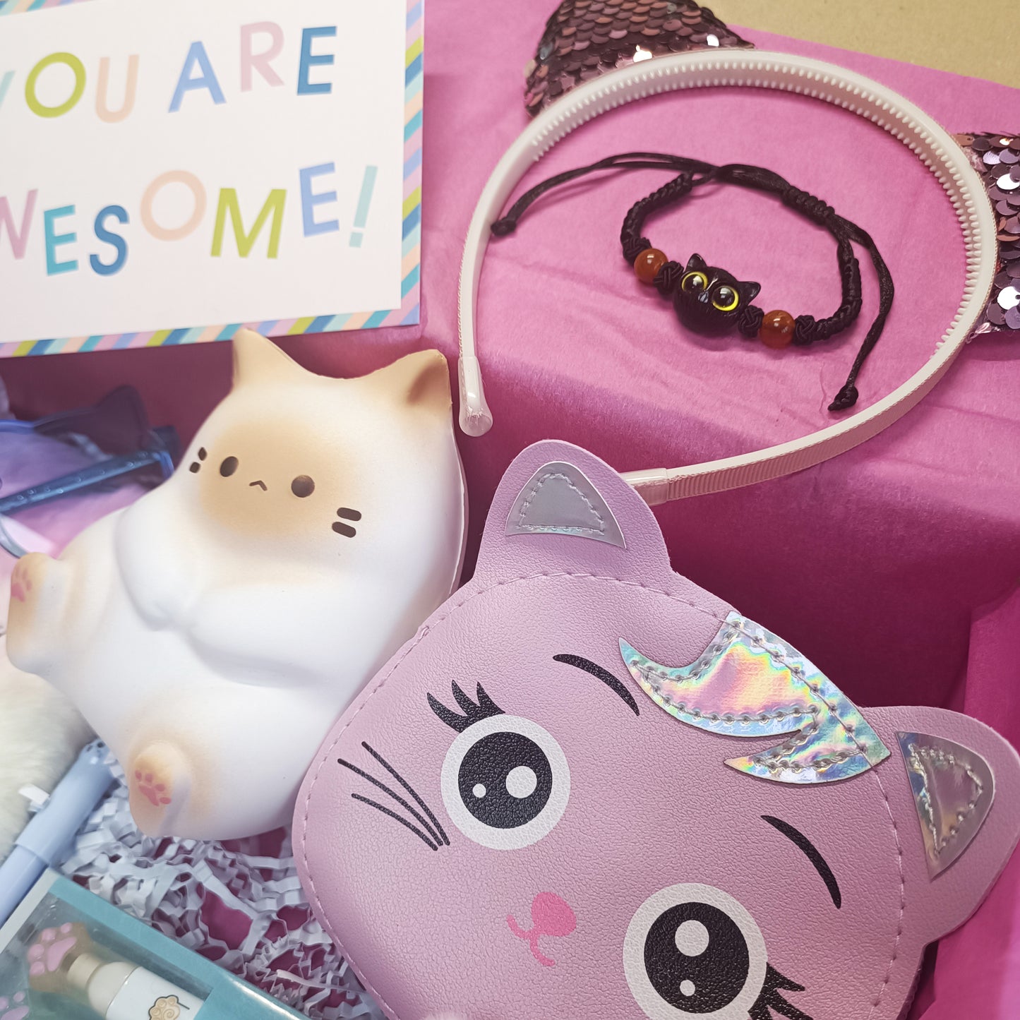 Cat Gift Box for children, Birthday gift box, Girls birthday gift, Daughter gift, Child birthday gift, Sister birthday gift box - My Store