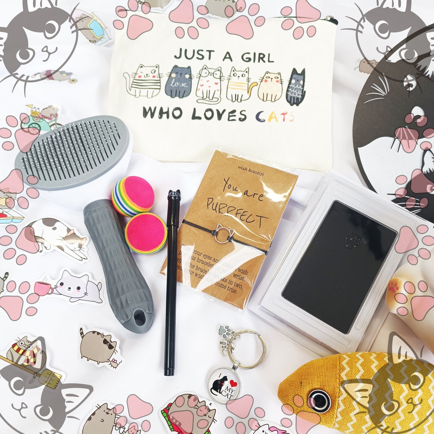Cat style gift box for woman, Cat lovers gift box, Birthday gift box, Girls birthday gifts, Gift box for daughter, Birthday present gift box - My Store