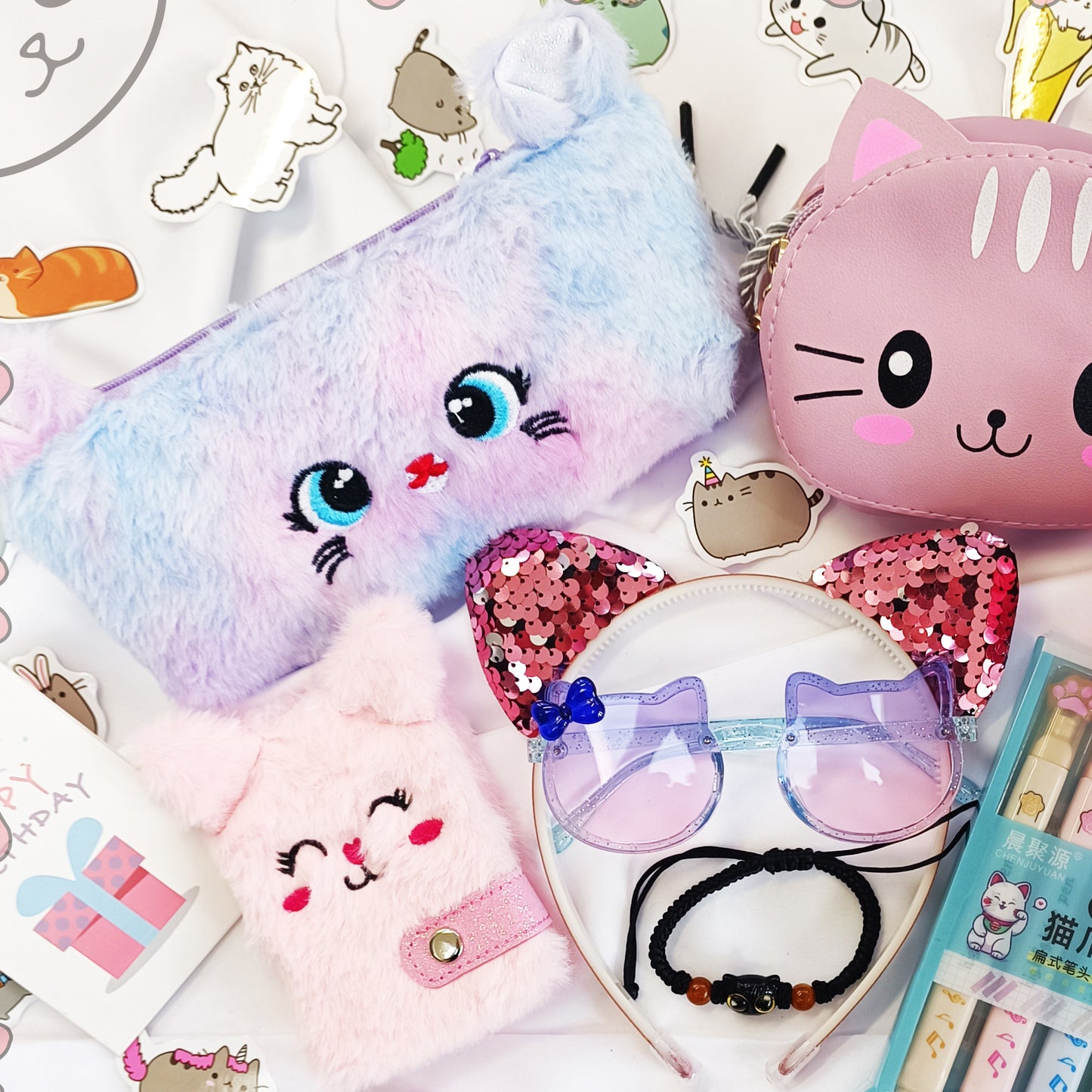 Cat Gift Box for children, Birthday gift box, Girls birthday gift, Daughter gift, Child birthday gift, Sister birthday gift box - My Store