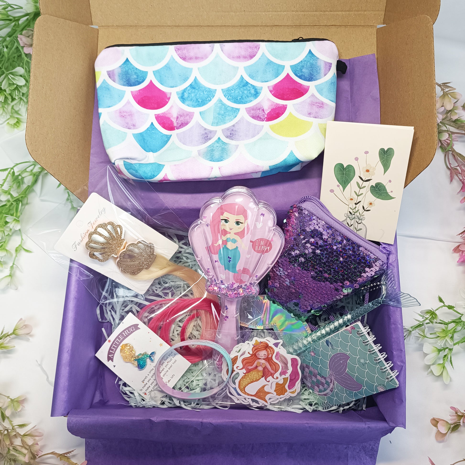 Mermaid gift box children, Birthday gift box, Gift for daughter, Granddaughter gift, Present boxes, Gift for a girls, Happy birthday boxes - My Store