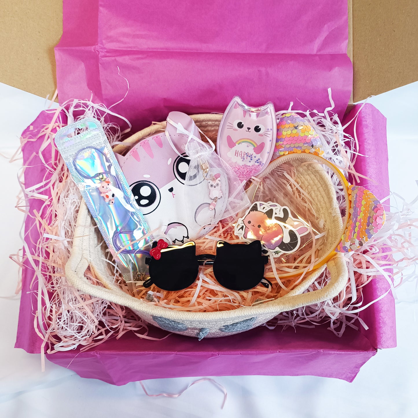 Cat Lover Gift Box with cute basket