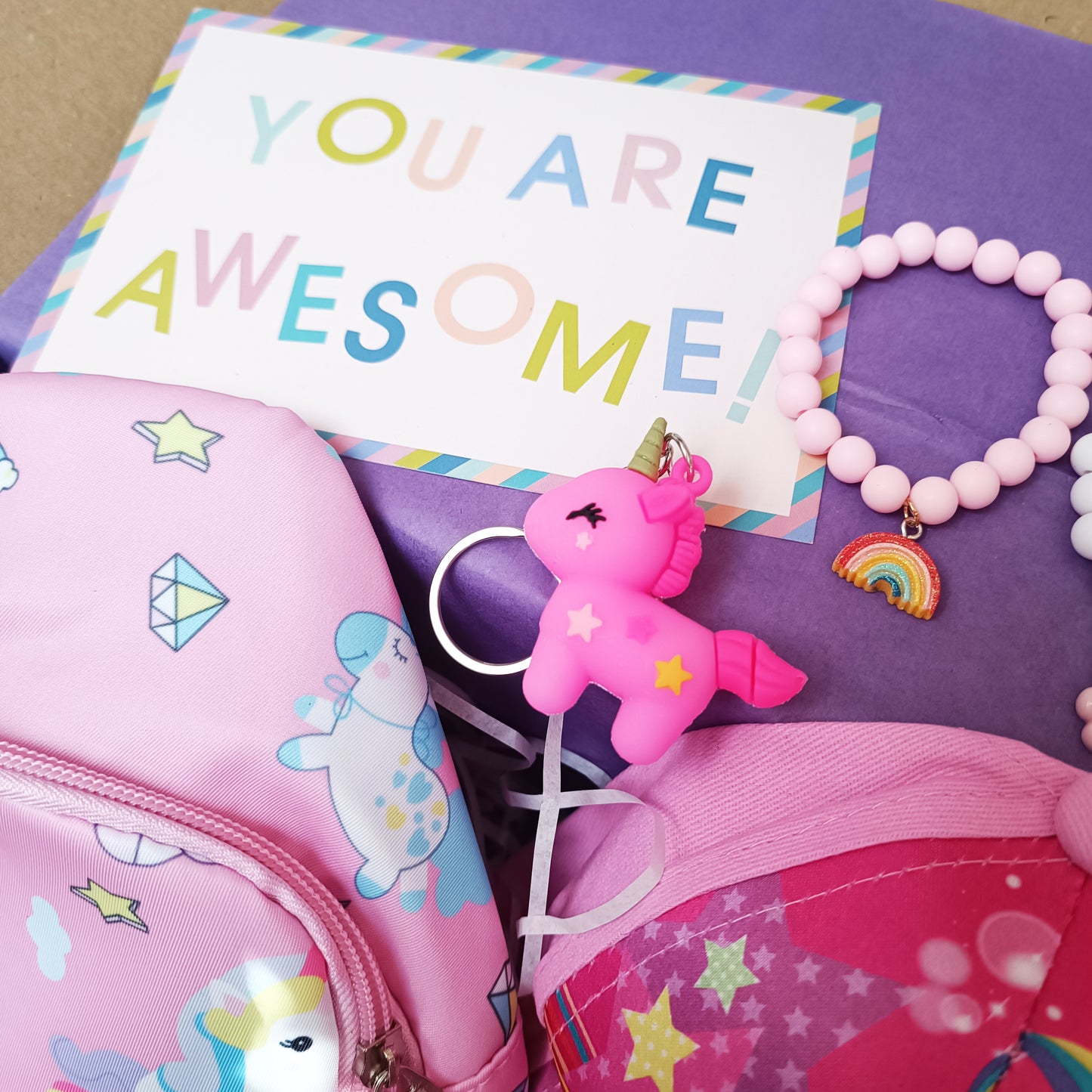 Gift box in unicorn style for kids, birthday gift box, present box for girl, birthday present box, present for daughter, unicorn gift - My Store