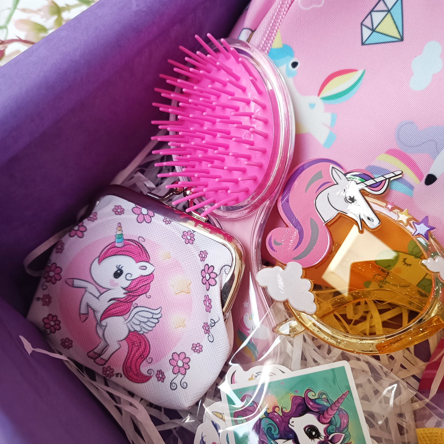 Gift box in unicorn style for kids, birthday gift box, present box for girl, birthday present box, present for daughter, unicorn gift - My Store