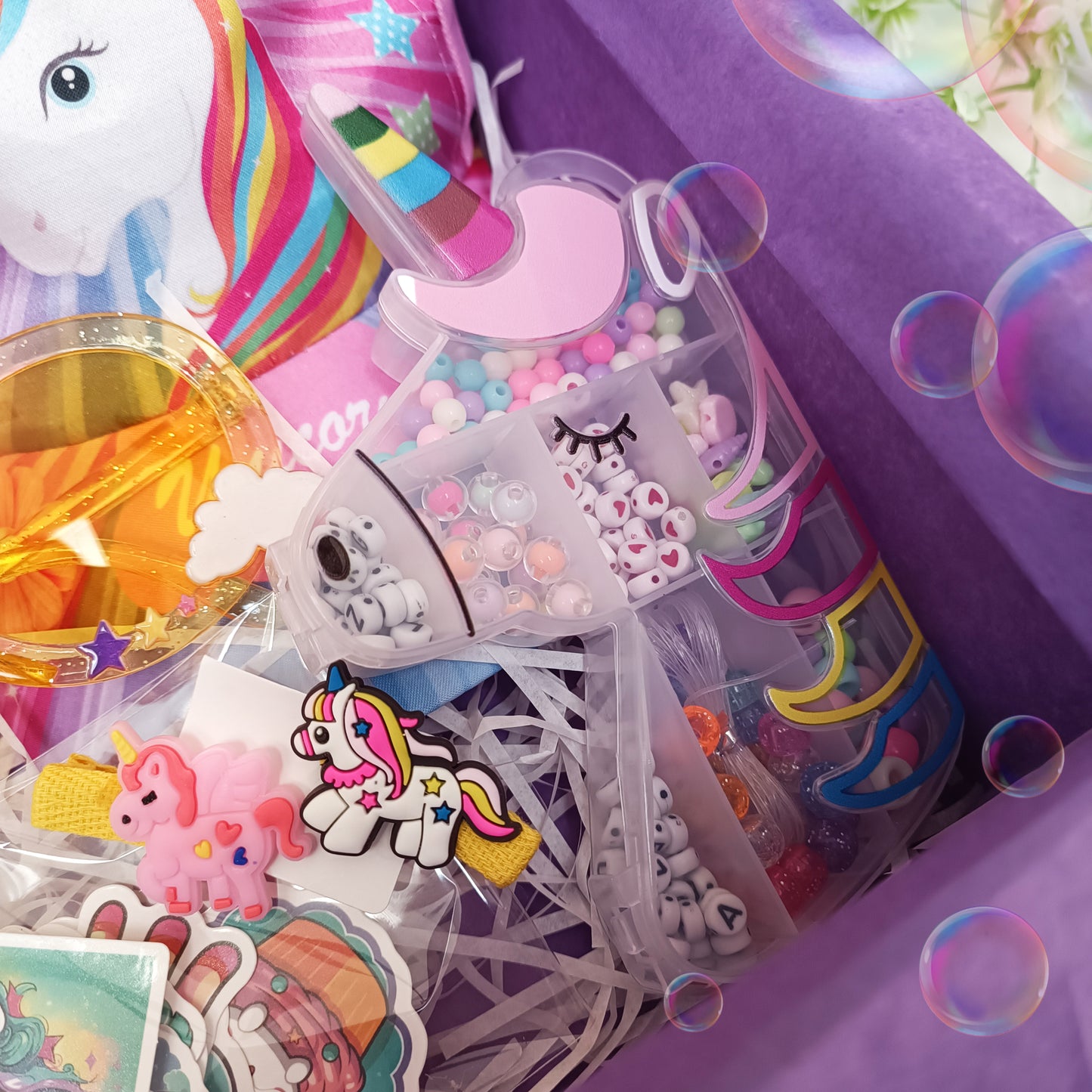 Gift box in unicorn style for kids, birthday gift box, present box for girl, birthday present box, present for daughter, unicorn gift - My Store