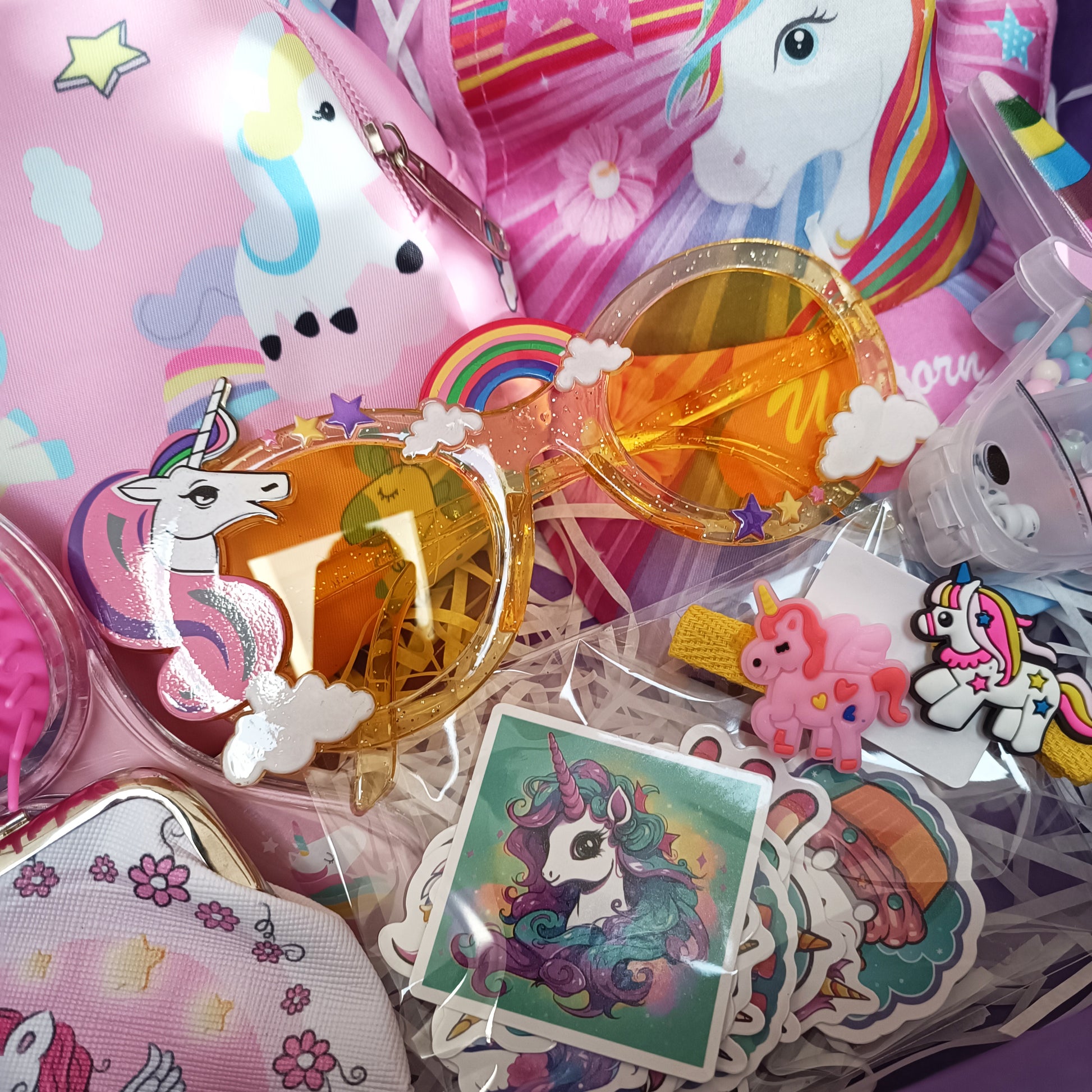 Gift box in unicorn style for kids, birthday gift box, present box for girl, birthday present box, present for daughter, unicorn gift - My Store