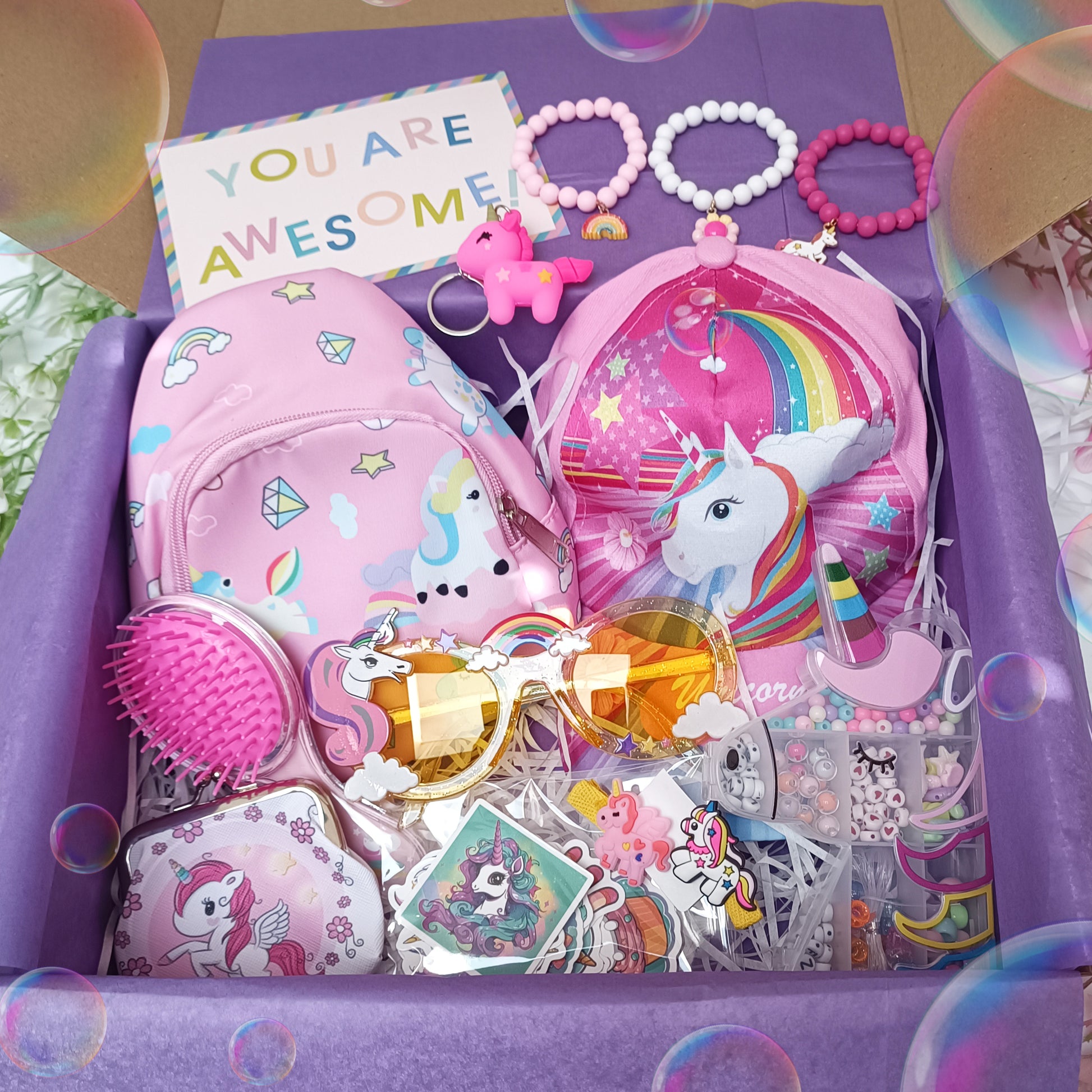 Gift box in unicorn style for kids, birthday gift box, present box for girl, birthday present box, present for daughter, unicorn gift - My Store