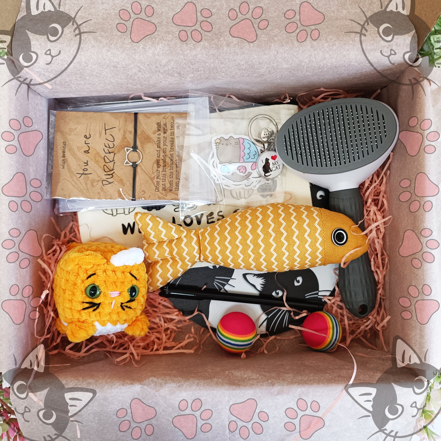 Cat style gift box for woman, Cat lovers gift box, Birthday gift box, Girls birthday gifts, Gift box for daughter, Birthday present gift box - My Store