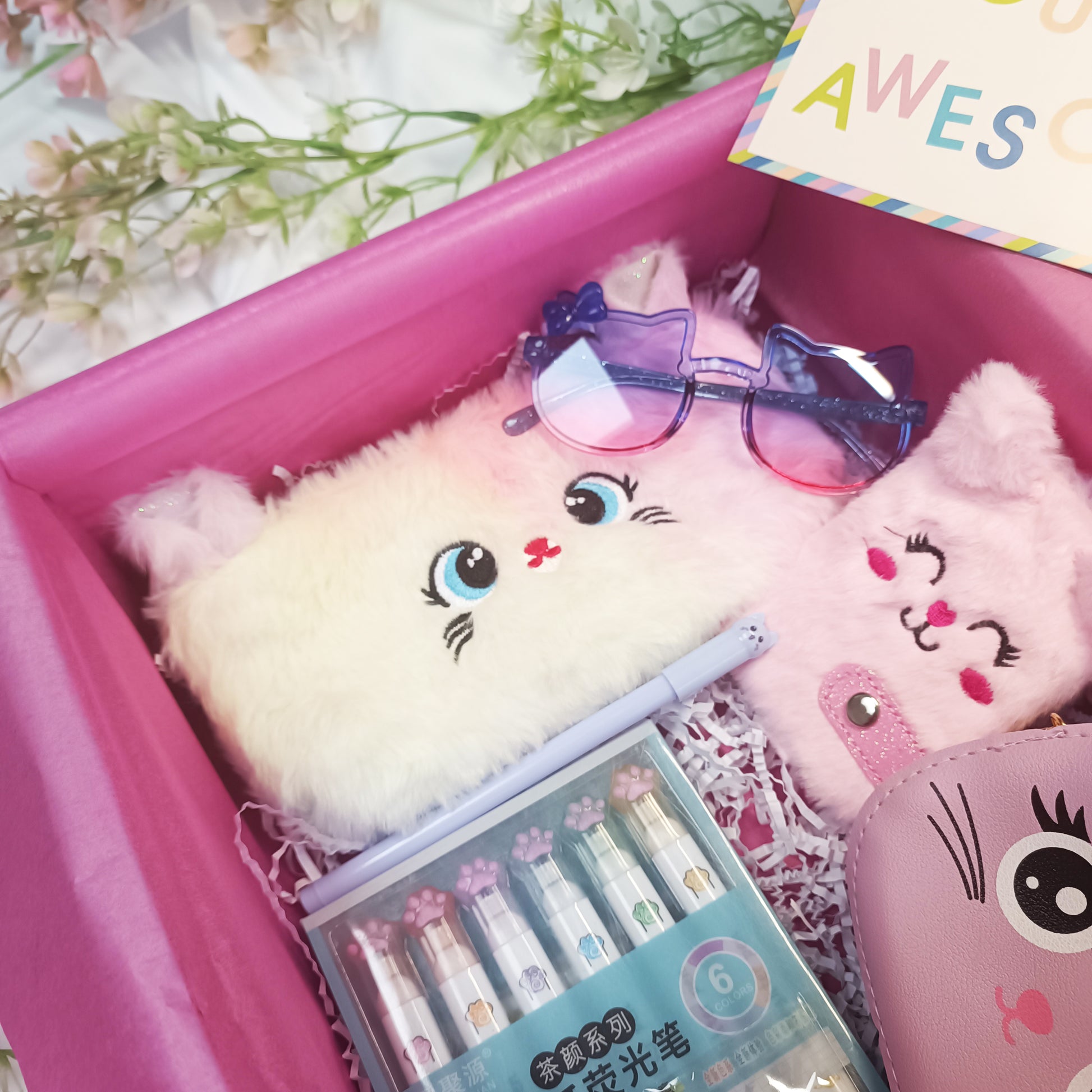 Cat Gift Box for children, Birthday gift box, Girls birthday gift, Daughter gift, Child birthday gift, Sister birthday gift box - My Store